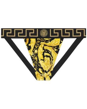 Versace Sospensorio Con Stampa Barocco - Giallo