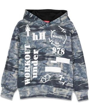 DIESEL Hoodie Prints - Blue