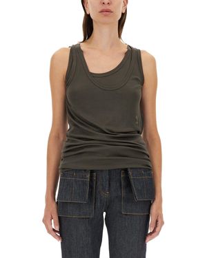 Helmut Lang Convertible Camisole Dress Top - Black