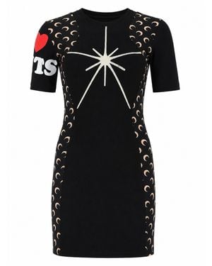 Marine Serre Mini Abito "Upcycled" - Black