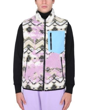 MSGM Fleece Sherpa Vest - Multicolor