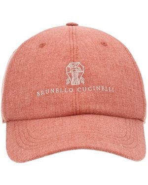 Brunello Cucinelli Cappello Da Baseball Con Logo - Pink