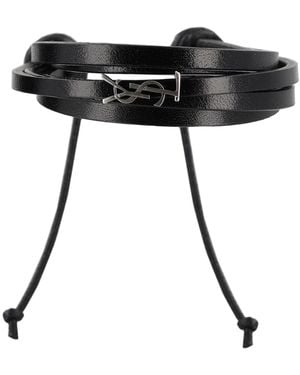 Saint Laurent Bracciale Cassandre - Black