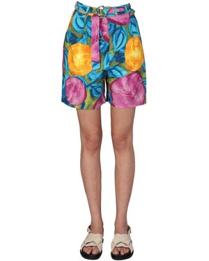 Marni Print Bermuda - Red