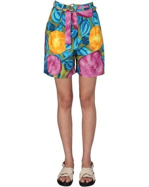 Marni Print Bermuda - Red