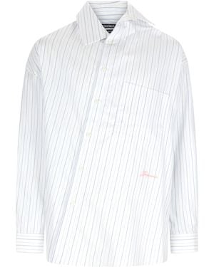 Jacquemus Camicia "Cuadro" A Righe - White
