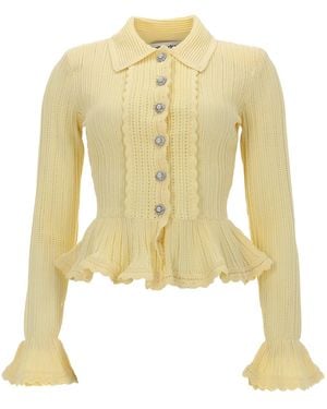 Self-Portrait Cardigan Traforato - Metallic