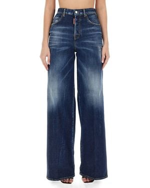 DSquared² Wide Leg Jeans Size 40 - Blue