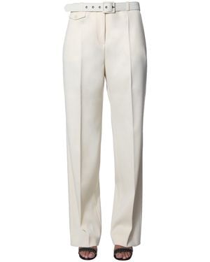 Givenchy Chic Pants With Belt And Front Zip - White