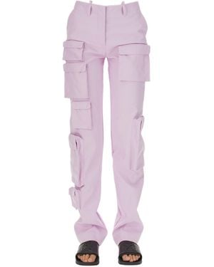 Off-White c/o Virgil Abloh Gabardine Cargo Trousers - Pink