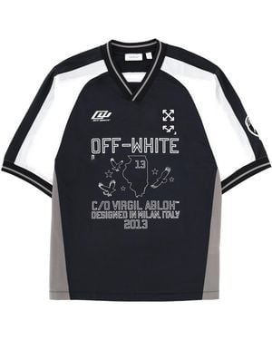 Off-White c/o Virgil Abloh Color-Block Polyester Sporty T-Shirt - Black