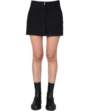 Givenchy 4G-Jacquard Skirt - Black