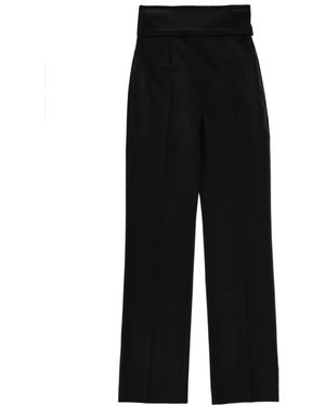 McQueen Wool Tailored Trousers - Black