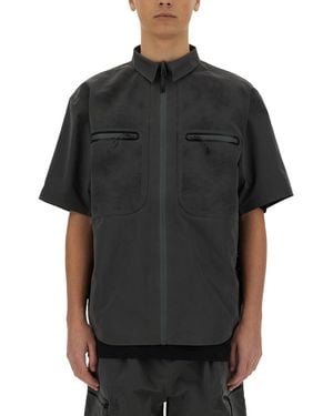 Alpha Industries Laser Cut Short Sleeve Shirt - Black