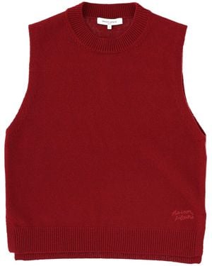 Maison Kitsuné Wool Vest - Red