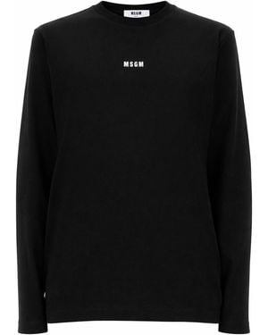 MSGM T-Shirt Con Logo - Black