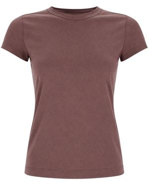Rick Owens T-Shirt Cropped "Level T" - Purple