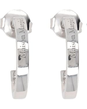 Maison Margiela Orecchini Con Logo - White