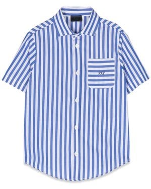 Fay Mc Stripes Shirt - Blue