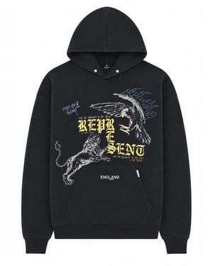 Represent Felpa Con Stampa - Black