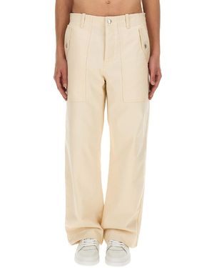 Maison Kitsuné Workwear Trousers Size 31 For The Modern - Natural