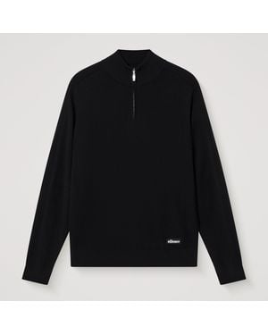 Ellesse Alvoni 1/4 Zip Top - Black