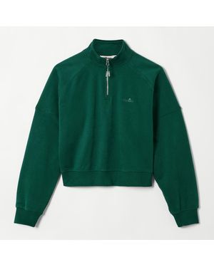 Ellesse Carrera 1/4 Zip Hoodie Dark - Green