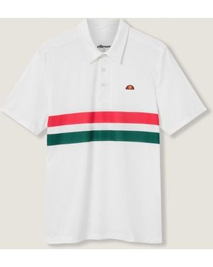 Ellesse Court Performance Stripe Polo - Red