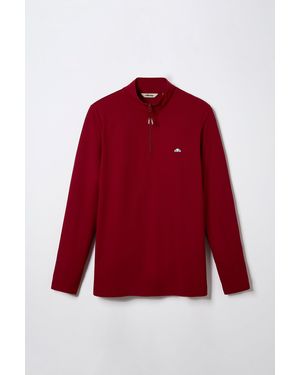 Ellesse Edmond 1/4 Zip Top Crimson - Red