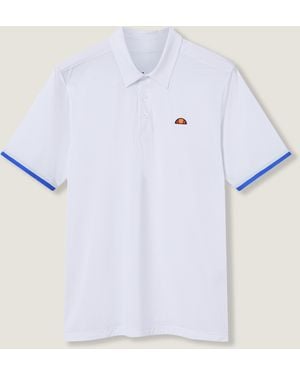 Ellesse Court Performance Stripe Polo - White