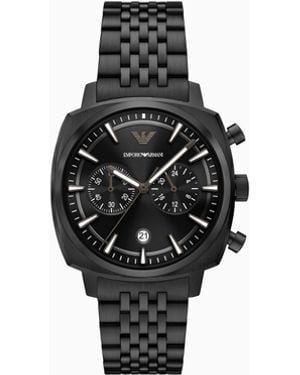 Emporio Armani Steel Strap Watches - Black