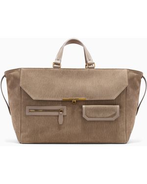 Emporio Armani Asv Oversized Handbag - White