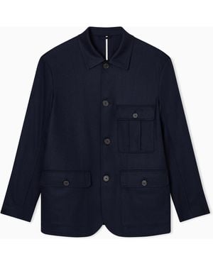 Emporio Armani Giacca Camicia - Blu