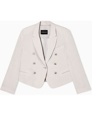 Emporio Armani Milleraies Seersucker Jacket - Natural