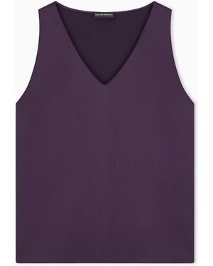 Emporio Armani V-Neck Top - Purple