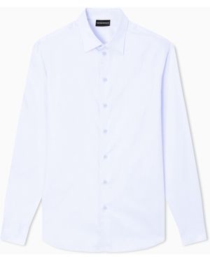 Emporio Armani Cotton Poplin Shirt - White