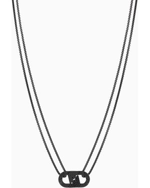 Emporio Armani Crystal Id Necklace - Metallic