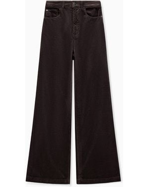 Emporio Armani Pantalón De Cinco Bolsillos Y Pierna Ancha - Marrón