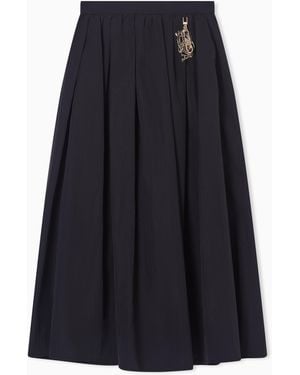 Emporio Armani Lunar New Year Long Skirt With Pleats - Blue