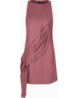 Emporio Armani Abito Con Dettaglio Frange - Rosa