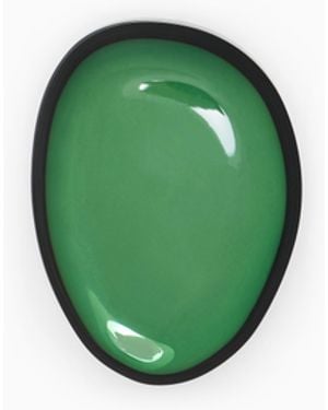 Emporio Armani Broche Ovalado Con Acabado Brillante Y Efecto Espejo - Verde