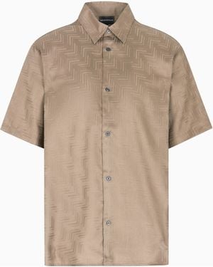 Emporio Armani Asv Short-Sleeved Shirt - Brown