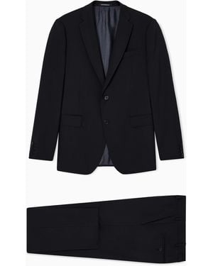 Emporio Armani Single-Breasted Suit - Blue
