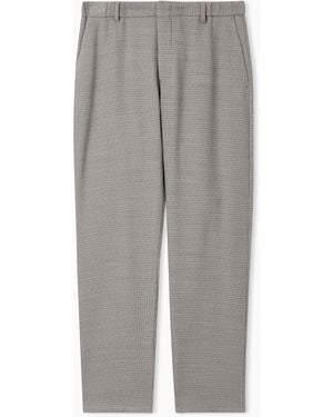 Emporio Armani 3D Waffle-Effect Wool-Jersey Trousers - Grey