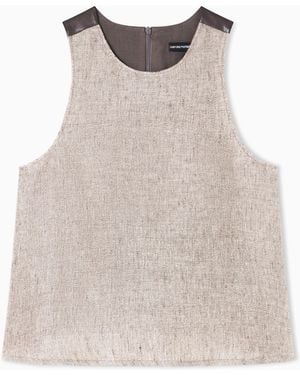 Emporio Armani Heavy Linen Canvas Top - Natural