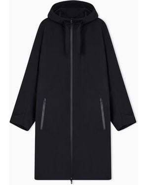 Emporio Armani Travel Essential Water-Repellent Nylon Hooded Blouson - Blue
