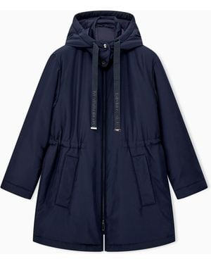 Emporio Armani Lightweight Nylon Parka Travel Essential - Blue