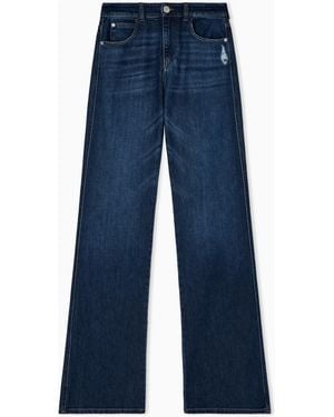 Emporio Armani J9D Vintage-Look, Slim-Fit Denim Jeans - Blue