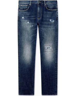 Emporio Armani Slim-Fit Five-Pocket Jeans - Blue