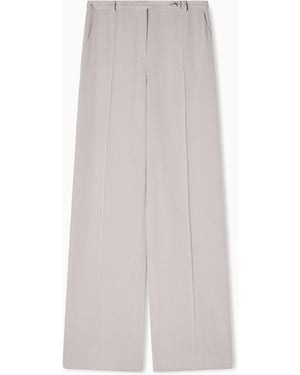 Emporio Armani Palazzo Trousers - White